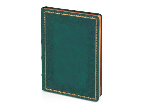Ежедневник недатированный А5 Royal, зеленый с бронзовым срезом