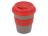 Стакан с силиконовой крышкой Cafe, красный