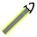 Светоотражающий брелок Flashline, серый с зеленым