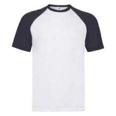 Футболка мужская SHORT SLEEVE BASEBALL T 160, темно-синий, белый