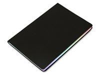 Блокнот А5 в гибкой обложке Fellini с голографическим срезом, черный