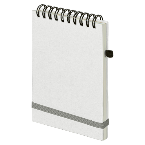 Блокнот на спирали MEMO, размер 95х145 мм,белый, блок в клетку, белый