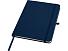 Teak блокнот А5 из переработан. материала в твердой обложке с линован. страницами - Темно - синий