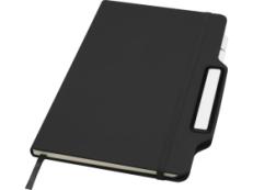 Nexus блокнот формата А5 в твердой обложке с ручкой и карандашом - сплошной черный