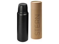Термос с чашей и двойными медными стенками Stern, 1 л, черный