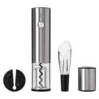 Набор для вина с электрическим штопором Vintaro, серебряный