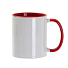 Кружка для сублимации, 330 мл, d=82 мм, стандарт А, белая, красная внутри, красная ручка, белый, красный