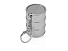 Брелок-рулетка Баррель, 1 м., серебристый