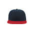 Бейсболка SNAP BACK, 6 клиньев, пластиковая застежка, синий, красный