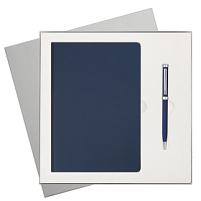Подарочный набор Star, синий (ежедневник, ручка)