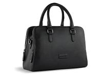 Сумка женская BUGATTI Elsa, чёрная, воловья кожа/полиэстер, 32х13х22 см Сумка женская BUGATTI Elsa, чёрная, воловья кожа/полиэстер, 32х13х22 см