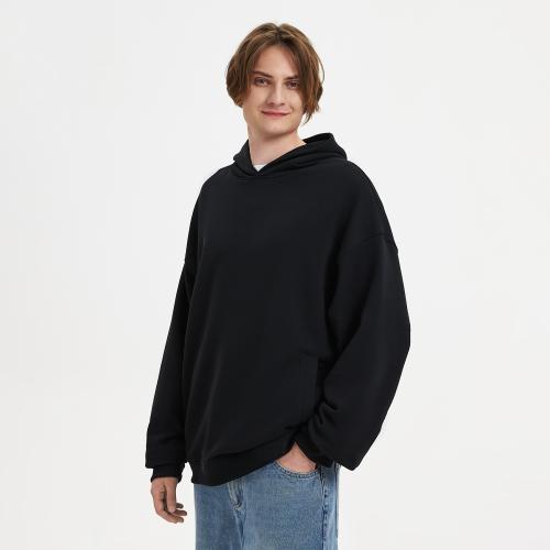 Худи оверсайз унисекс Фьюжн (Fusion), черный