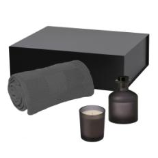 Подарочный набор Enigma, Cella, серый (свеча, диффузор, плед)