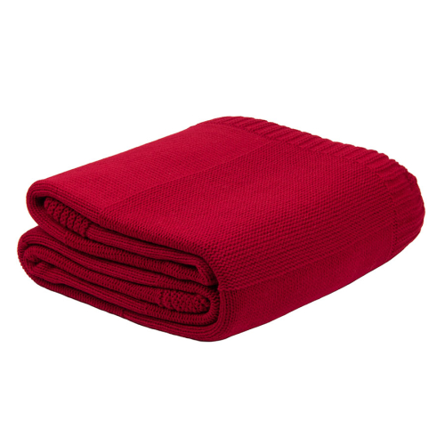 Плед ELSKER MAXI, красный, шерсть 30%, акрил 70%, 180*200 см, красный