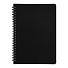 Блокнот на двойной пружине HELIX, 143 х 205 мм, черный, блок в линейку, черный