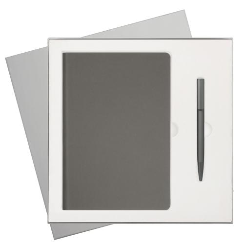 Подарочный набор Star, серый (ежедневник, ручка)