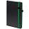 Ежедневник Ton Black, недатированный, черный с зеленым