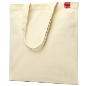 Сумка для покупок IVORY 325 г/м² с PU нашивкой, Красный