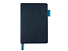 Блокнот А5 Boston, темно-синий с голубым срезом
