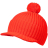 Вязаная шапка с козырьком Peaky, красная (кармин)