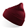 Шапка вязаная  двойная Wind с отворотом, бордовый