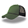 Бейсболка RAPPER, 5 клиньев,  пластиковая застежка, темно-зеленый, черный