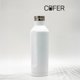 Термобутылка E-shape софт-тач (белый)