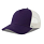 Бейсболка RAPPER COTTON-S, 5 клиньев, пластиковая застёжка, фиолетовый, белый