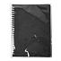 Блокнот на двойной пружине HELIX, 143 х 205 мм, черный с белым, блок в линейку, черный, белый