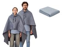 Пончо Cappy с капюшоном на липучке в мешке, серый