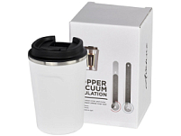 Герметичная медная вакуумная термокружка Thor объемом 360 мл, белый Герметичная медная вакуумная термокружка Thor объемом 360 мл, белый