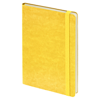 Ежедневник недатированный Boomer, А5,  желтый, кремовый блок в линейку, без обреза, желтый