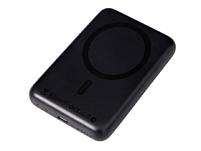 Магнитный внешний беспроводной аккумулятор Polarix, QC/PD, 10000 мАч, черный