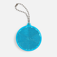 Пешеходный светоотражатель с цепочкой «Круг», синий Пешеходный светоотражатель с цепочкой «Круг», синий