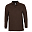 Рубашка поло мужская с длинным рукавом Winter II 210 шоколадно-коричневая Рубашка поло мужская с длинным рукавом Winter II 210 шоколадно-коричневая