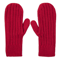 Варежки вязаные НАСВЯЗИ© шерсть/акрил, красный