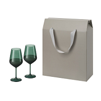 Подарочный набор 2 бокала для вина Emerald в большом подарочном пакете Подарочный набор 2 бокала для вина Emerald в большом подарочном пакете