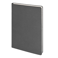 Бизнес-блокнот SMARTI, A5, темно-серый, мягкая обложка, в клетку, темно-серый