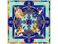 Платок «Русские сезоны. Леон Бакст», цвет: золотой, синий, многоцветный