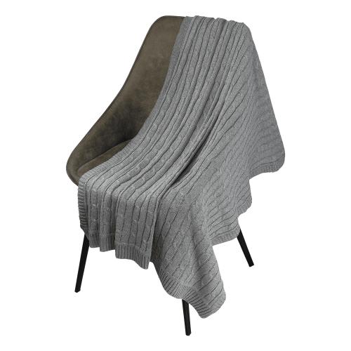 Плед Фадо (Fado) вязаный, серый (без подарочной коробки)