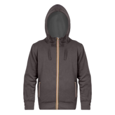 Толстовка худи на молнии с начесом LAS VEGAS MAN 280, темно-серый