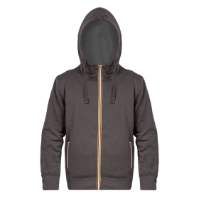 Толстовка худи на молнии с начесом LAS VEGAS MAN 280, темно-серый