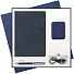 Подарочный набор Teolo, синий (ежедневник, ручка, аккумулятор)