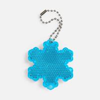 Пешеходный светоотражатель с цепочкой «Снежинка», синий Пешеходный светоотражатель с цепочкой «Снежинка», синий