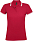 Рубашка поло женская Pasadena Women 200 с контрастной отделкой, красная с белым