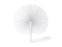 Складной круглый веер-пайпай с пластиковыми стержнями, белый