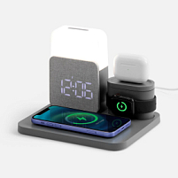 Зарядная станция с часами и подсветкой Large Charge ver.2, серая Зарядная станция с часами и подсветкой Large Charge ver.2, серая