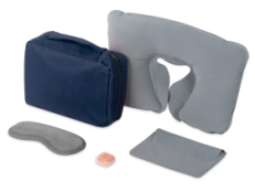 Набор для путешествий Comfy Flight, темно-синий