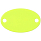 Шильдик металлический Alfa Oval, желтый неон