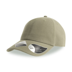 Бейсболка FRASER, органический хлопок, 6 клиньев, металлическая застежка, хаки